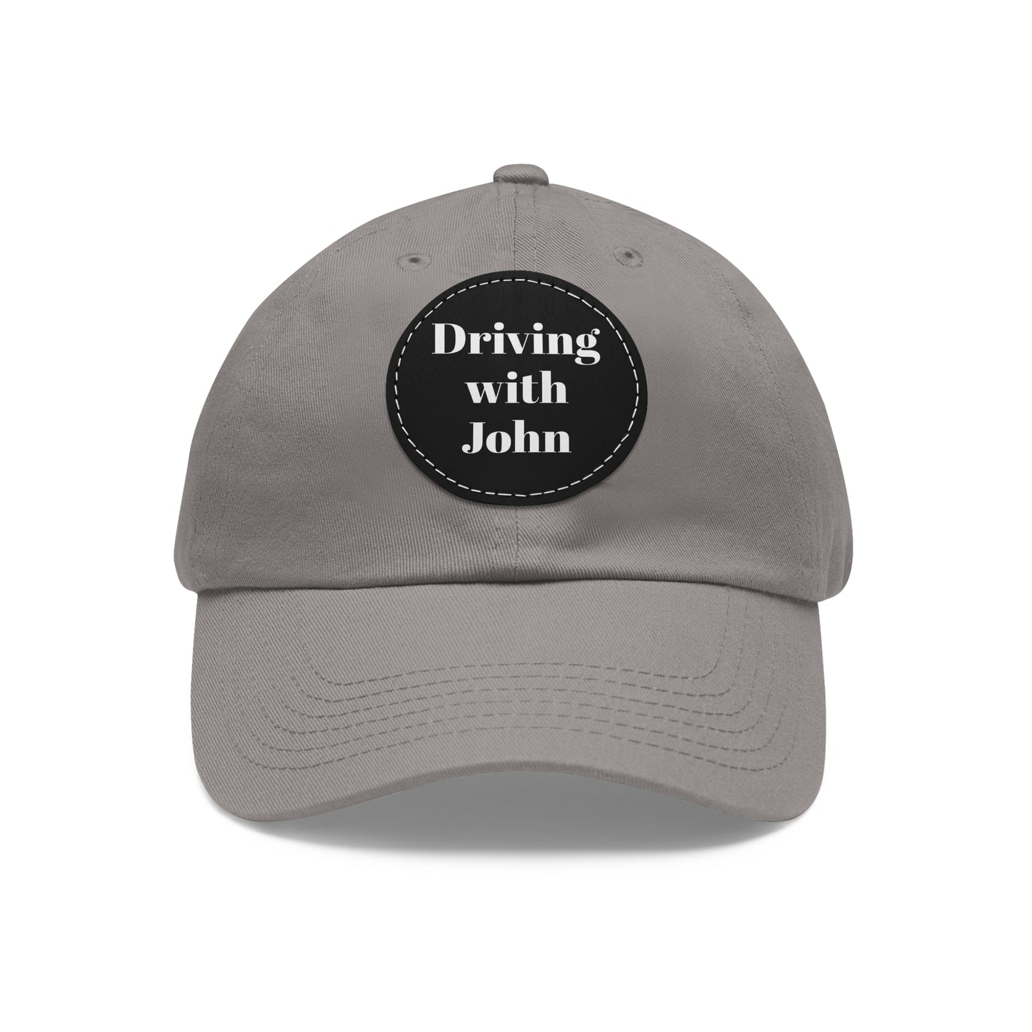 Dad Hat with Leather Patch (Round)